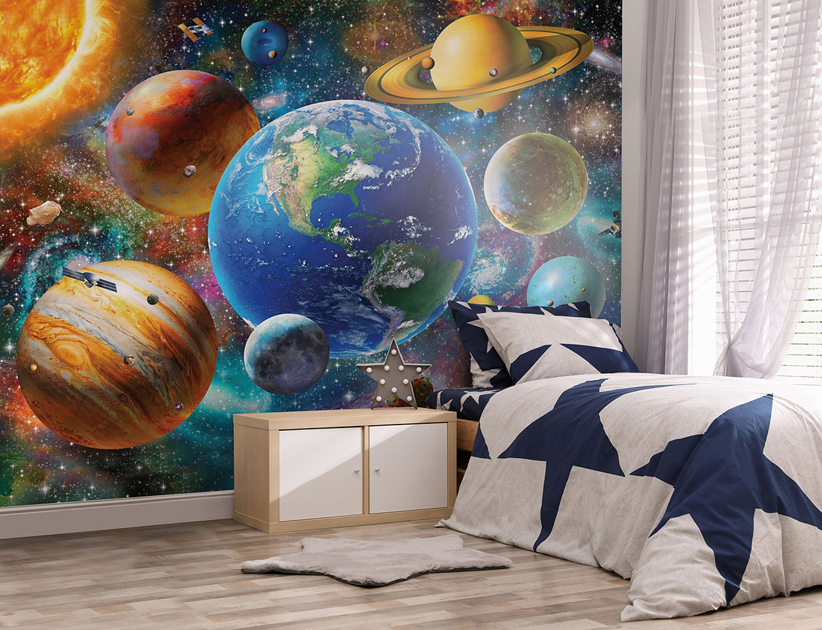 Solar System Wall Mural Wallpaper Inn