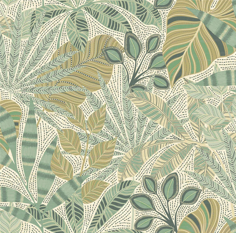 Kirra Leaf Wallpaper Wallpaper Inn