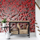 3D Pentagons Red Mural Wallpaper Inn