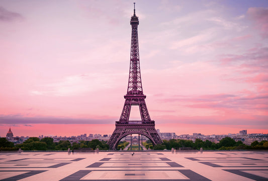 Eiffel Tower At Sunset Mural Wallpaper Inn