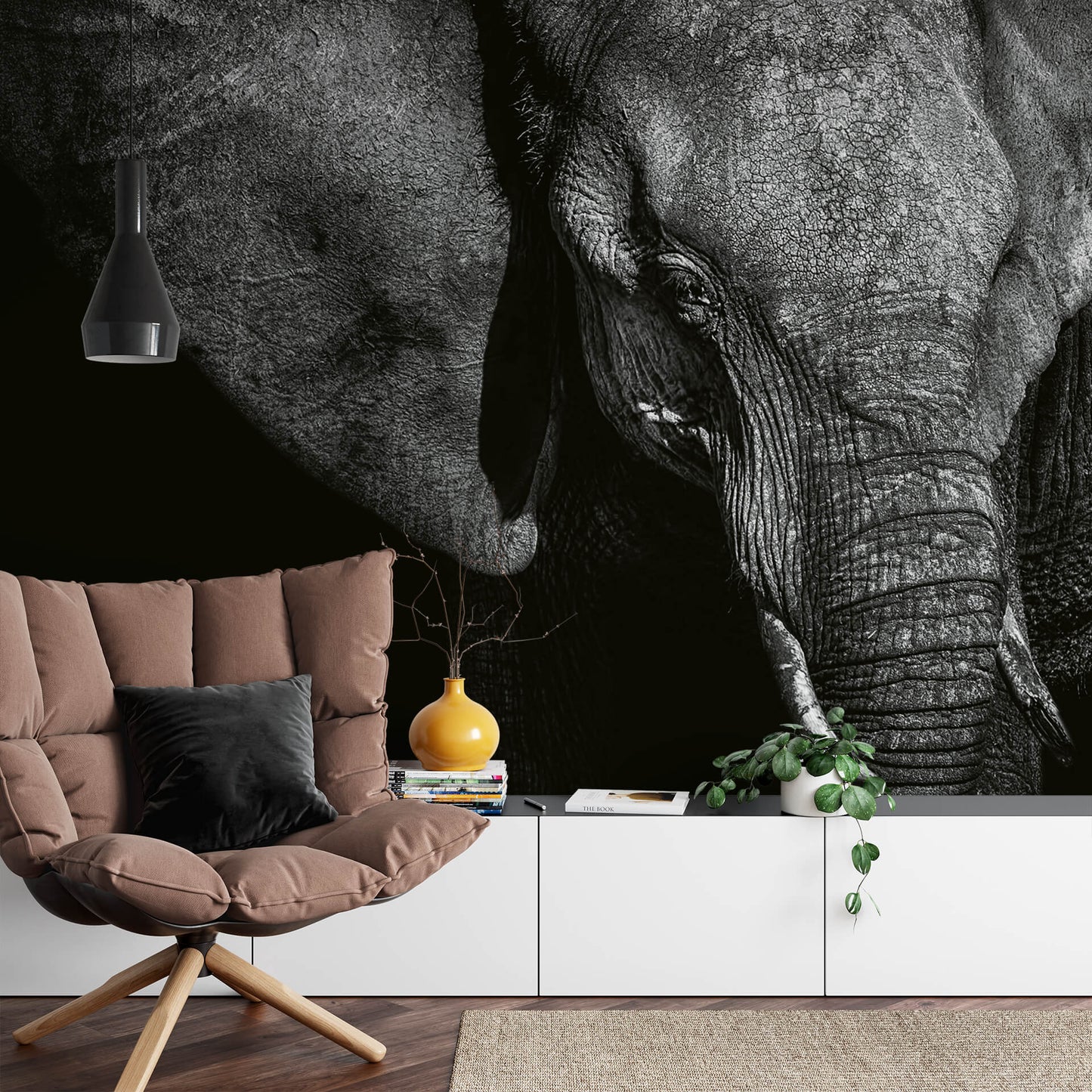 Beautiful Elephant Mural Wallpaper Inn