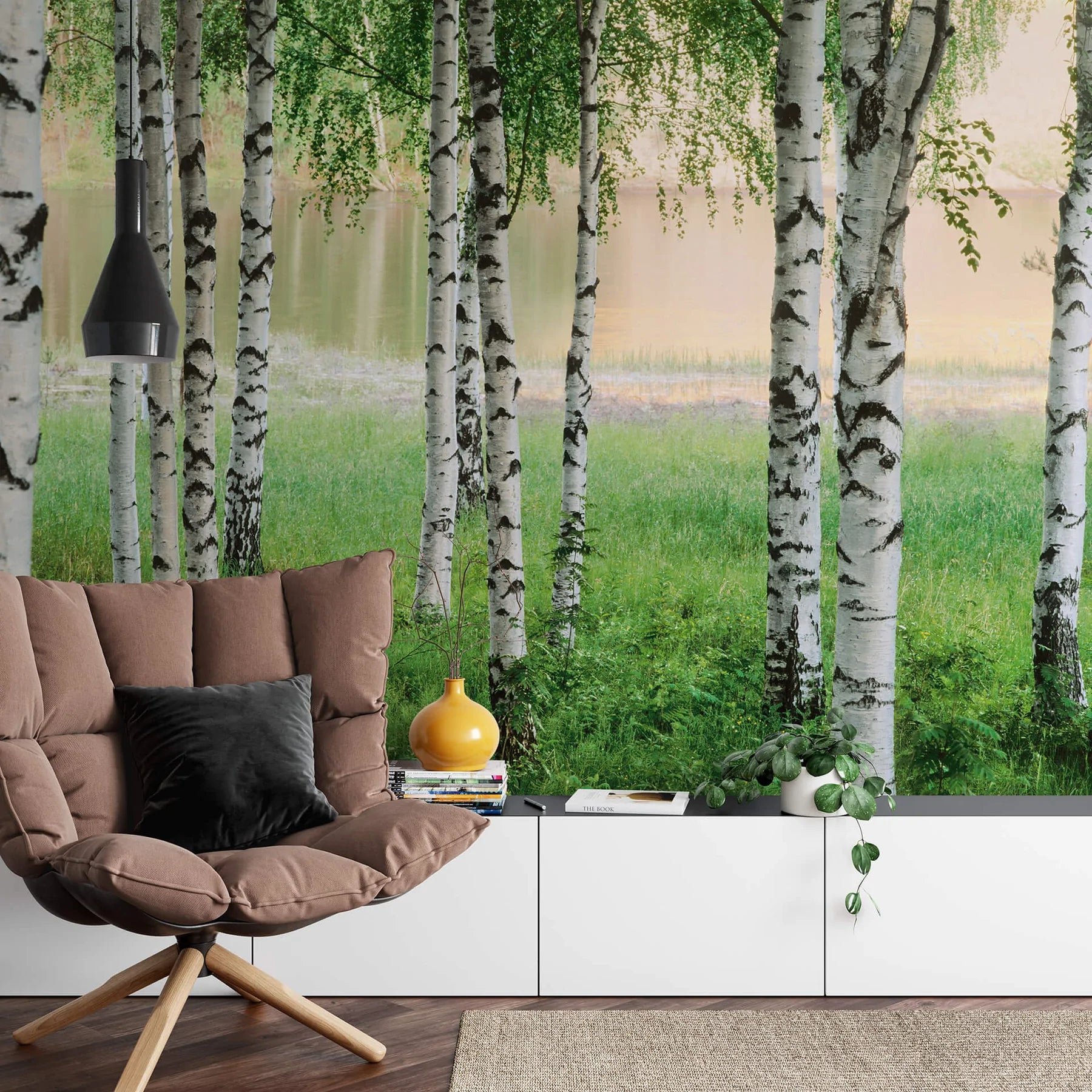 Nordic Forest Wall Mural Wallpaper Inn