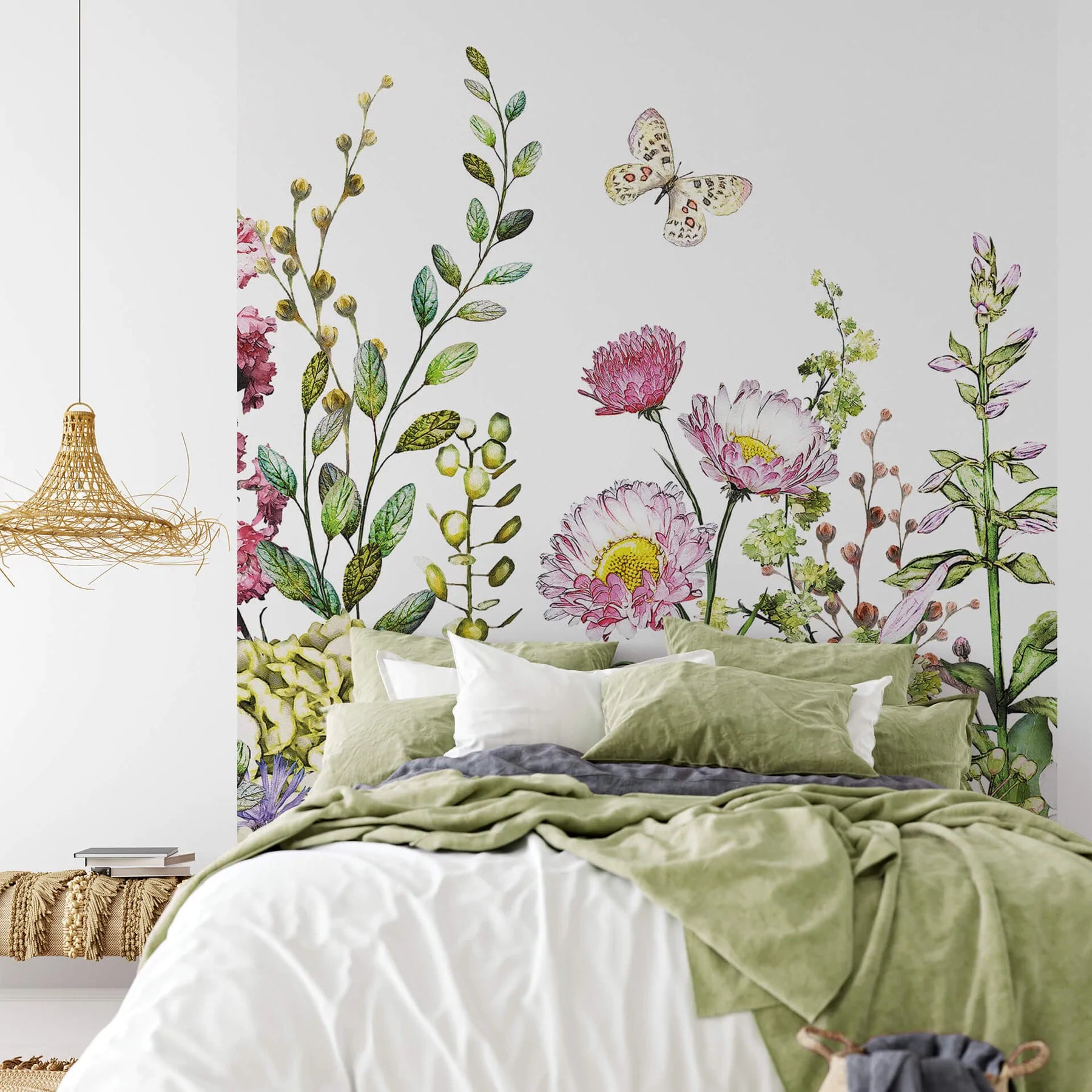 Summer Flowers Wall Mural Wallpaper Inn