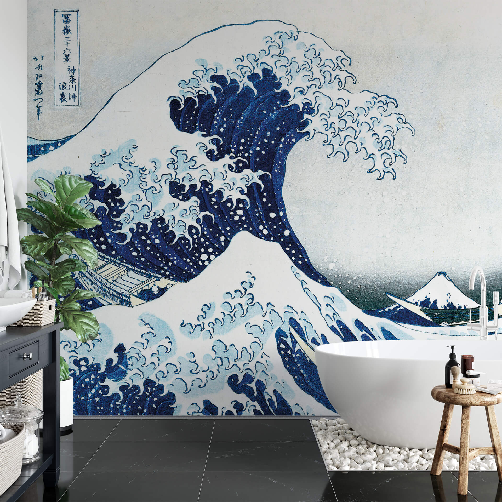 The Great Wave Mural Wallpaper Inn