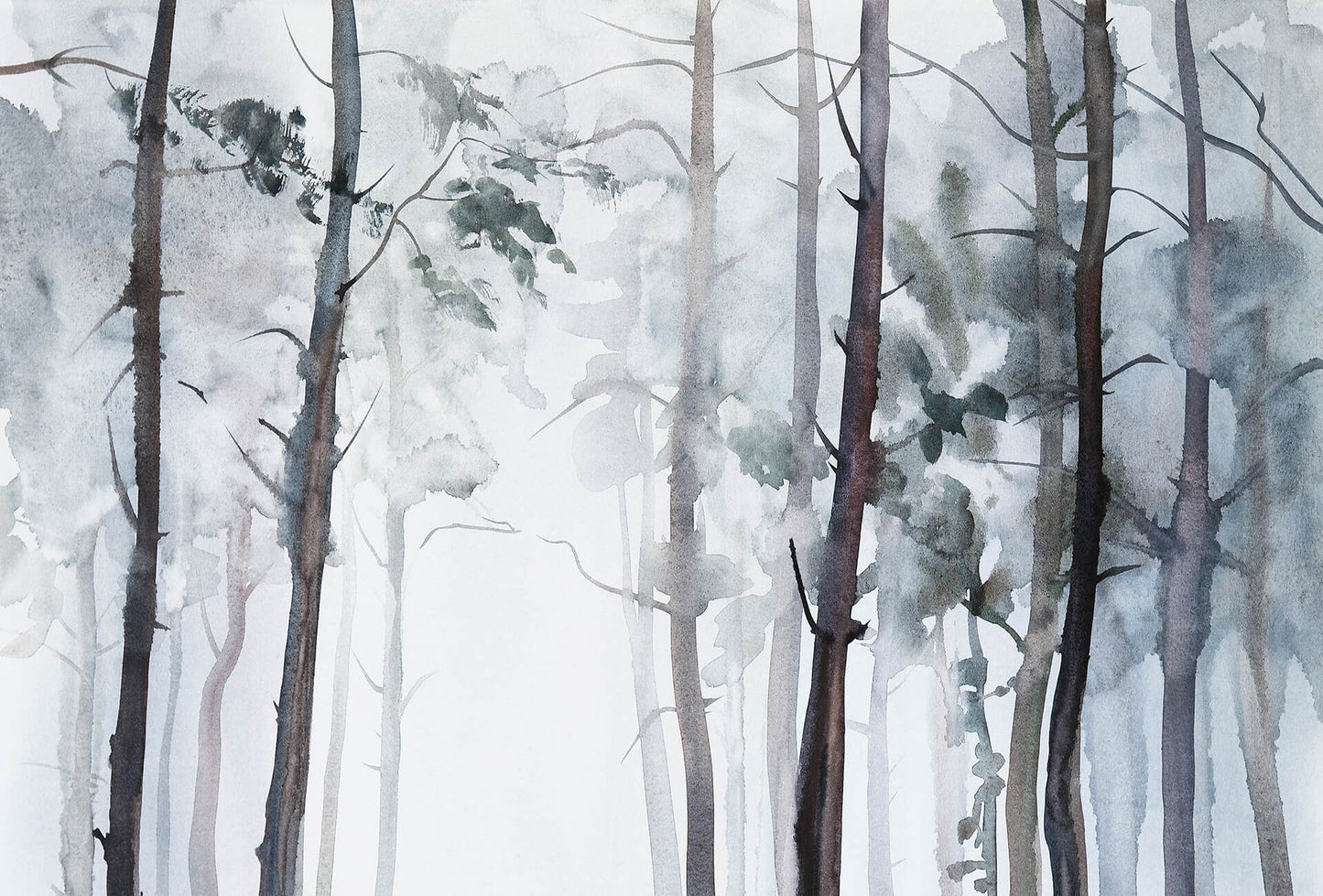 Watercolour Forest Mural Wallpaper Inn