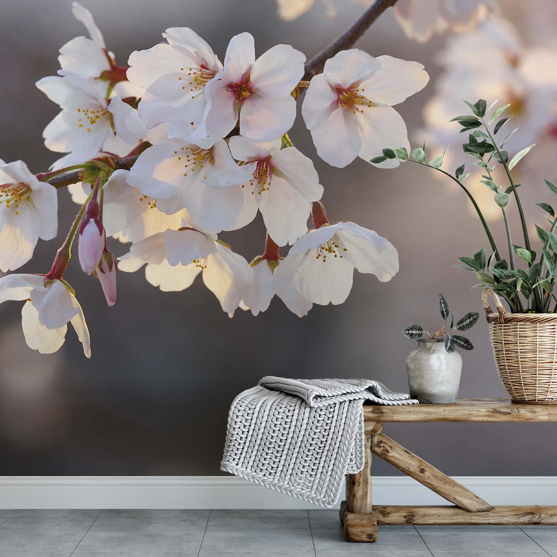 Cherry Blossoms Mural Wallpaper Inn