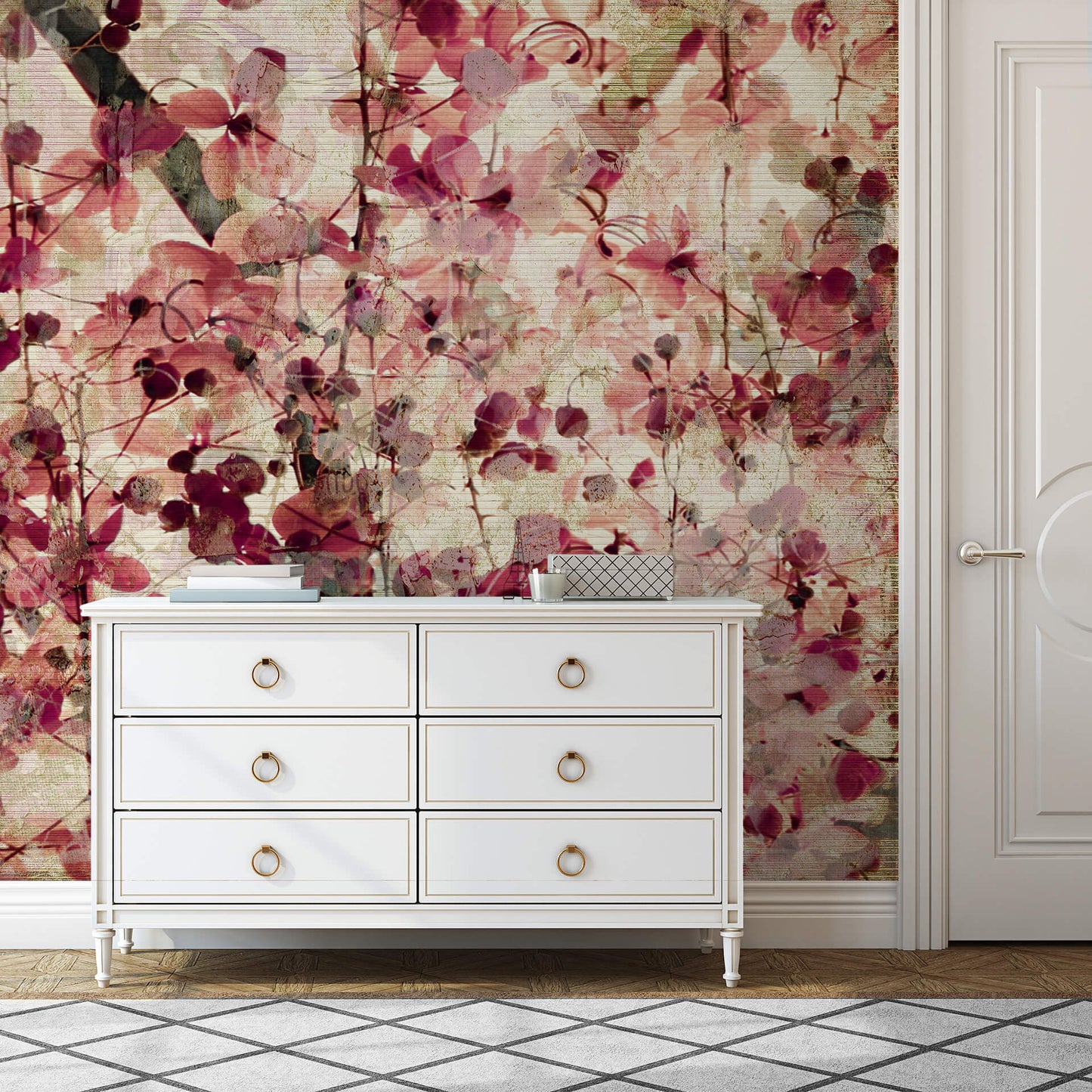 Vintage Flower Pattern Mural Wallpaper Inn