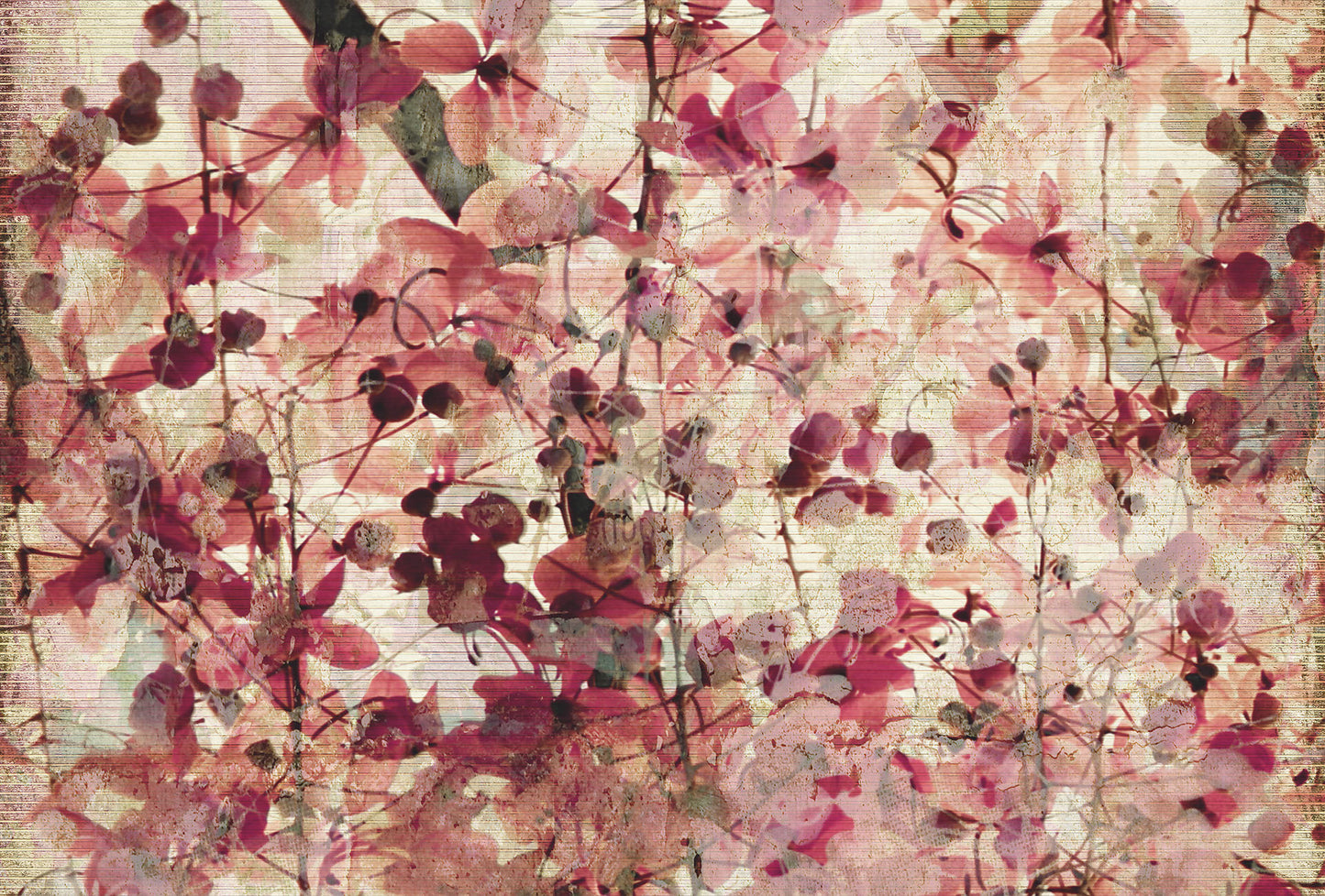 Vintage Flower Pattern Mural Wallpaper Inn