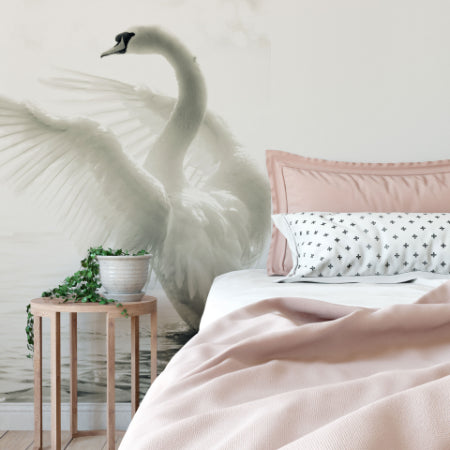 Majestic Swan Mural Wallpaper Inn