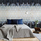 Blue and White Hexagons Mural Wallpaper Inn