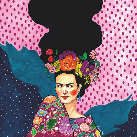 Frida Illustration Mural Wallpaper Inn