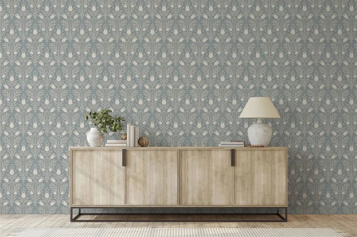 Heritage Tulip Wallpaper Wallpaper Inn