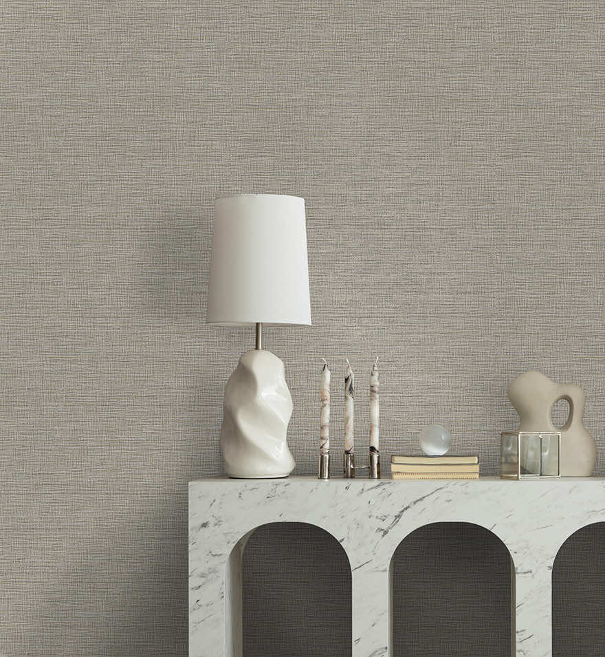 Brocade Taupe - Wallpaper Inn 