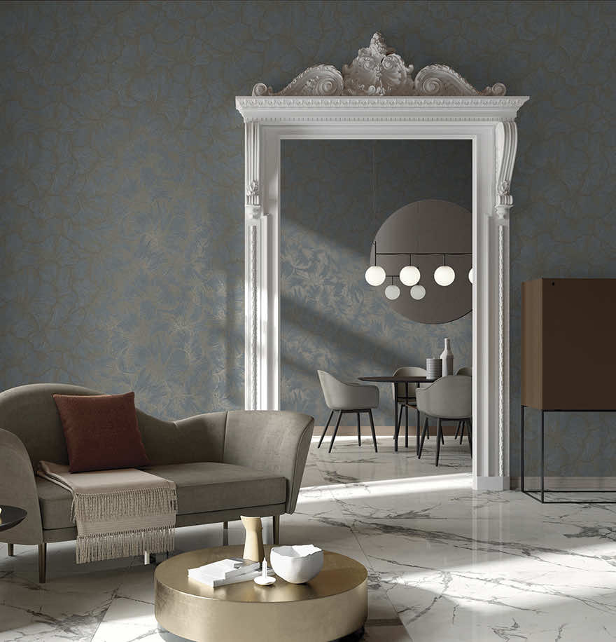 Suzani Blue - Wallpaper Inn 