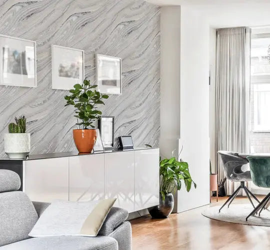 Soft Mineral Silver Wallpaper Wallpaper Inn