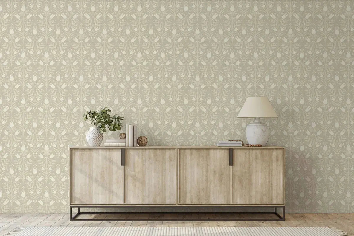 Heritage Tulip Wallpaper Wallpaper Inn