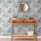 Chalky Tropical Soft Navy Wallpaper Wallpaper Inn