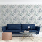 Chalky Tropical Soft Navy Wallpaper Wallpaper Inn