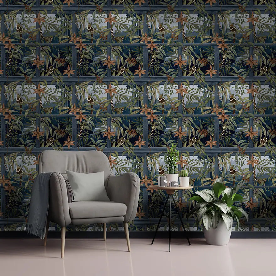 Comoro Navy Wallpaper Wallpaper Inn