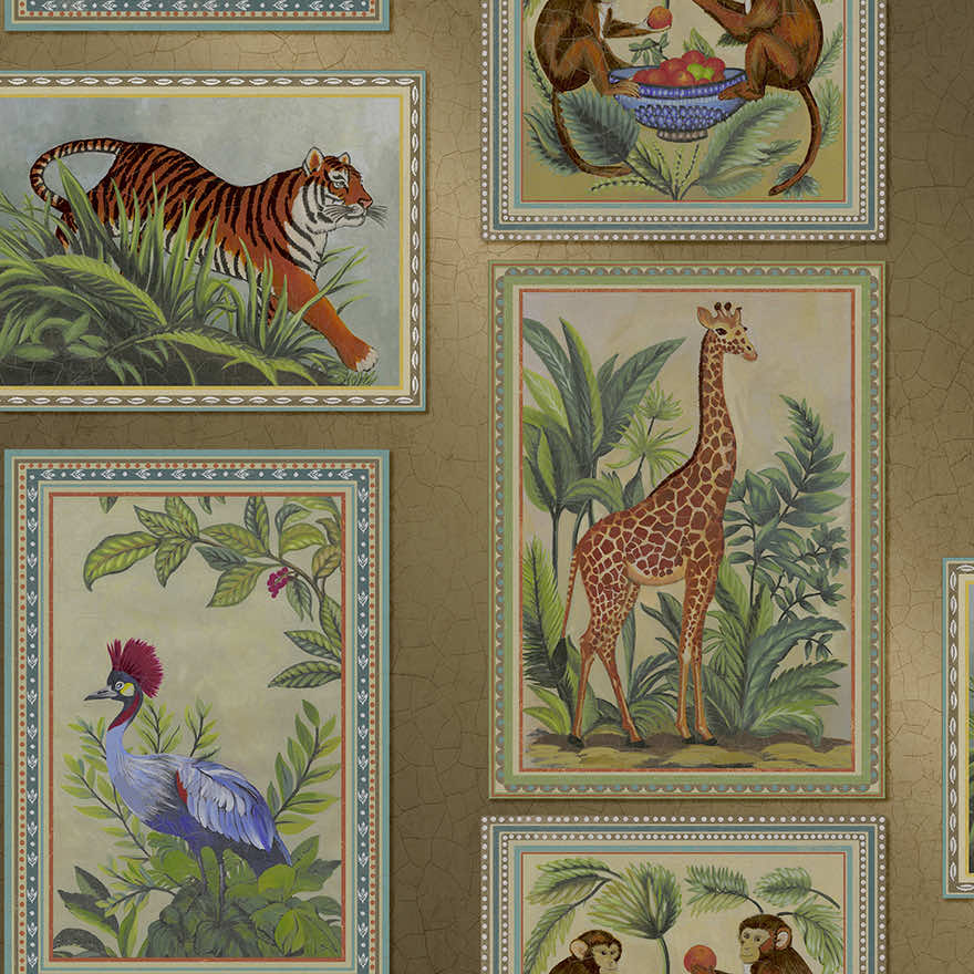 Menagerie Gold - Wallpaper Inn 