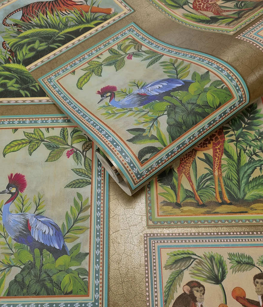 Menagerie Gold - Wallpaper Inn 