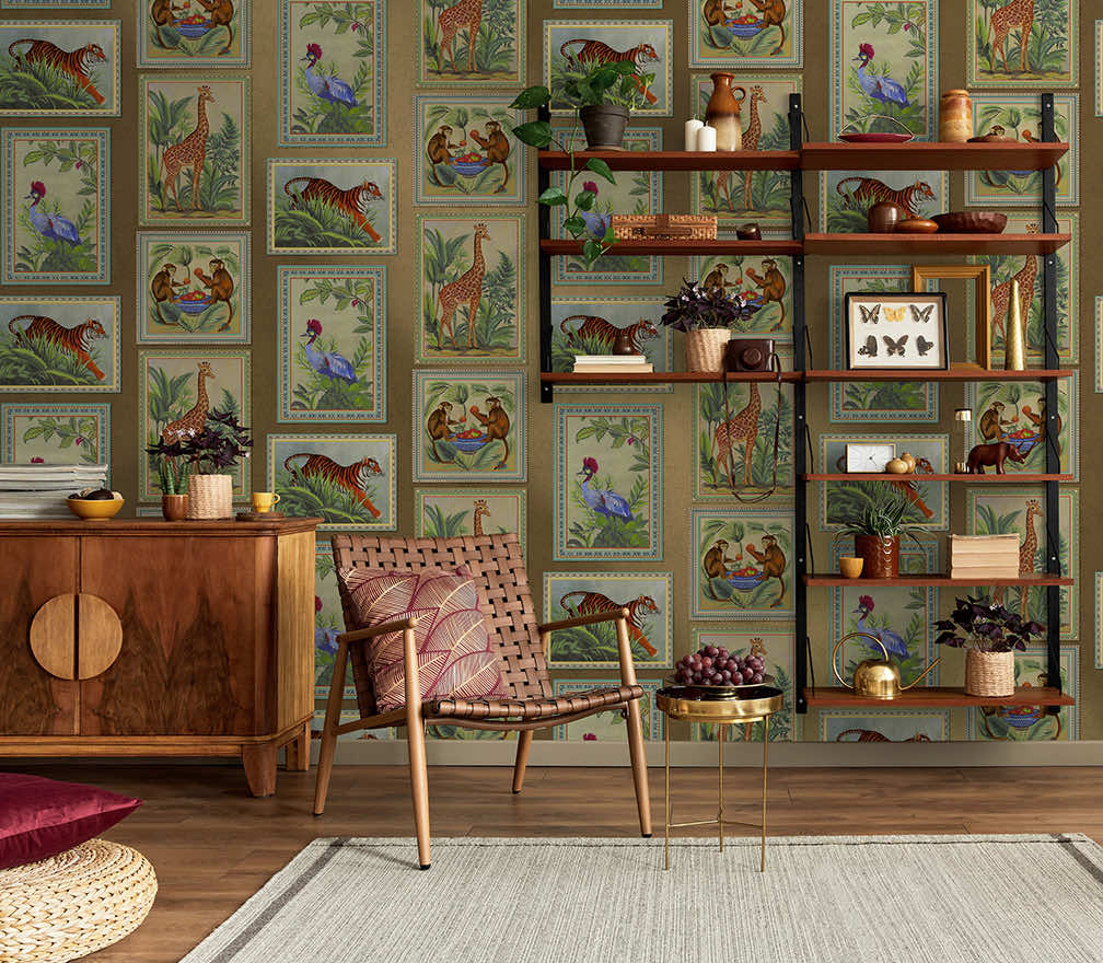 Menagerie Gold - Wallpaper Inn 