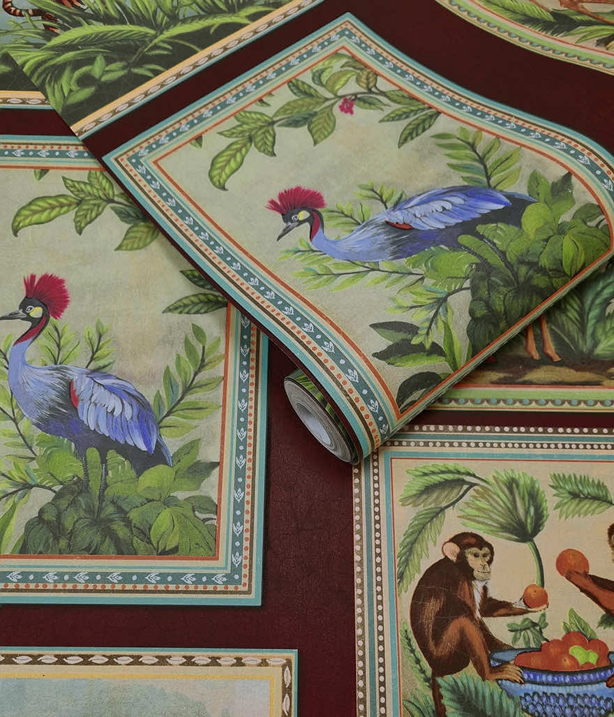 Menagerie Berry - Wallpaper Inn 