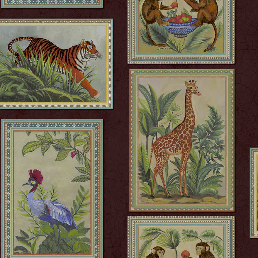 Menagerie Berry - Wallpaper Inn 