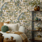 Monteroso Beige/Blue - Wallpaper Inn 
