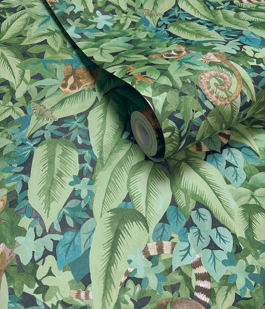 Comoros Aqua/Green - Wallpaper Inn 