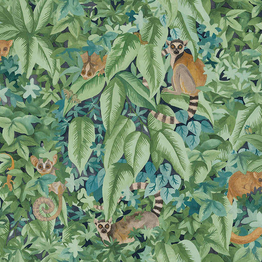 Comoros Aqua/Green - Wallpaper Inn 