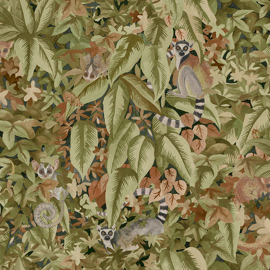 Comoros Rust Green - Wallpaper Inn 