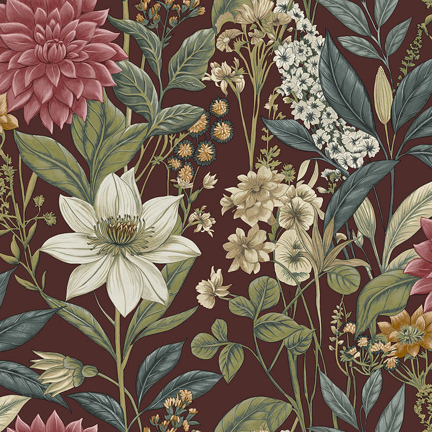Clematis Berry - Wallpaper Inn 