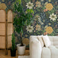 Clematis Navy - Wallpaper Inn 