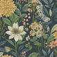 Clematis Navy - Wallpaper Inn 