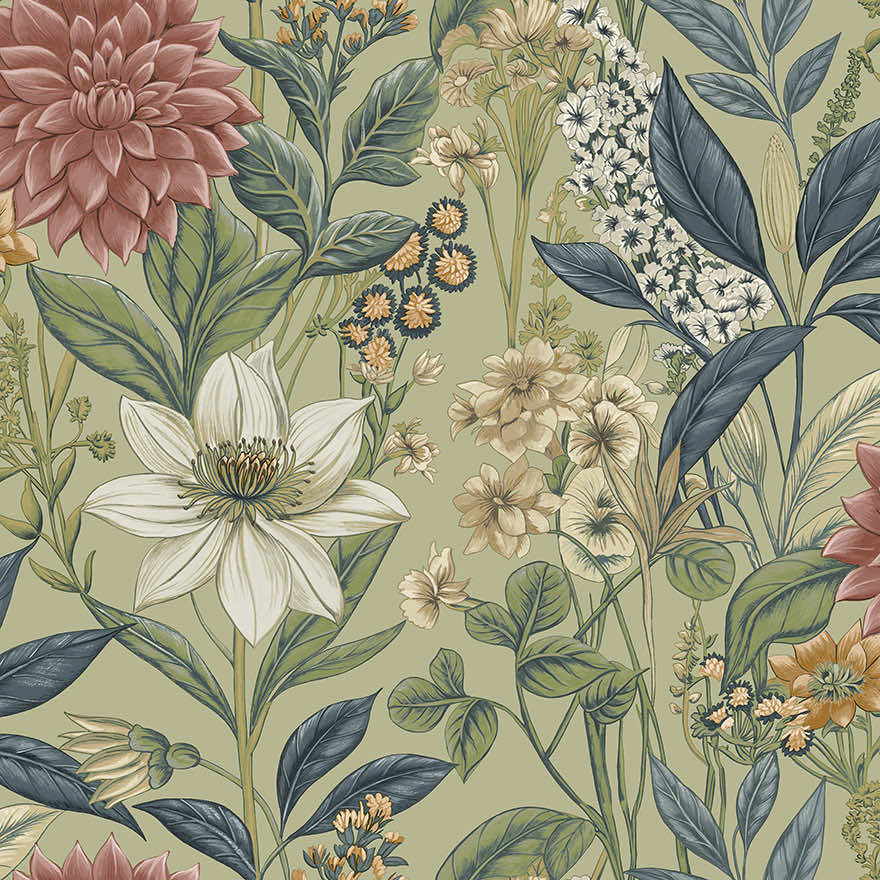 Clematis Sage - Wallpaper Inn 
