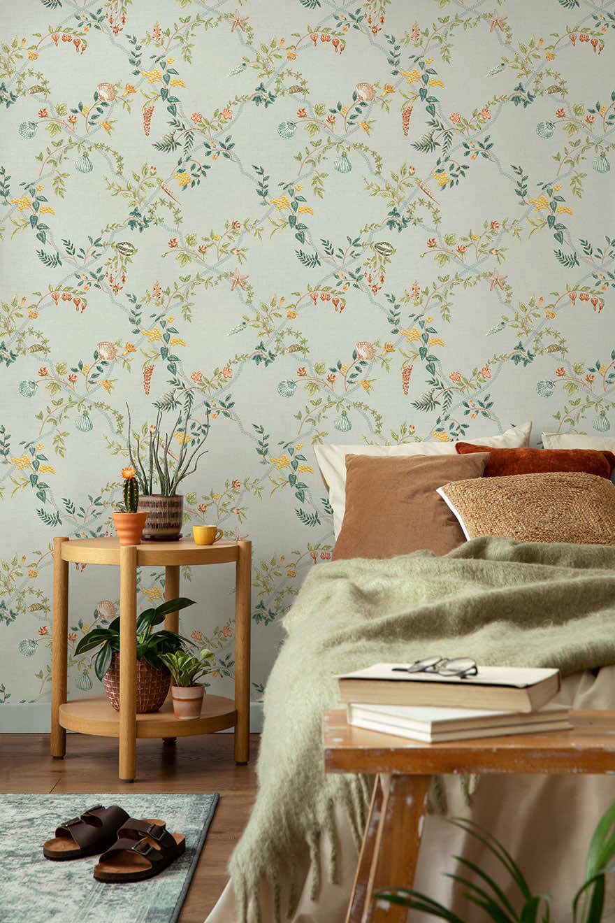 Marina Duck Egg Blue - Wallpaper Inn 