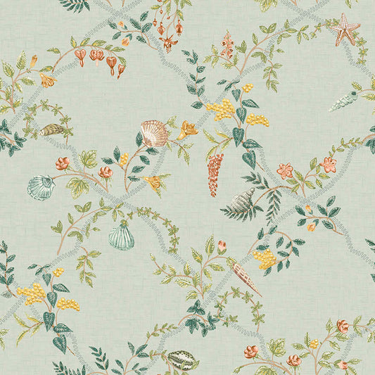 Marina Duck Egg Blue - Wallpaper Inn 