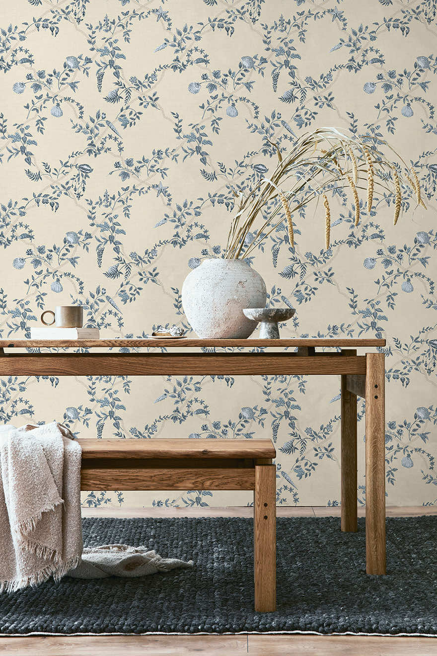 Marina Navy/Cream - Wallpaper Inn 
