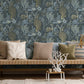 Nautilus Navy/Gold - Wallpaper Inn 