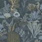 Nautilus Navy/Gold - Wallpaper Inn 