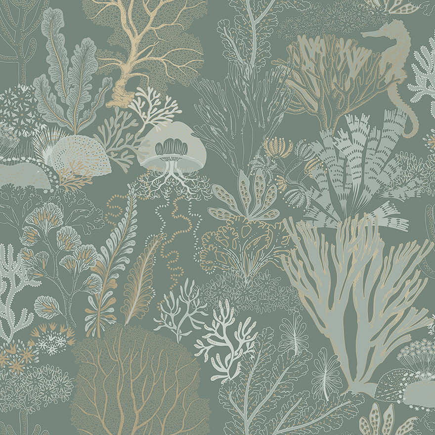 Nautilus Aqua - Wallpaper Inn 