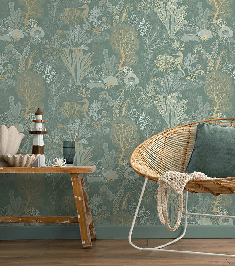 Nautilus Aqua - Wallpaper Inn 