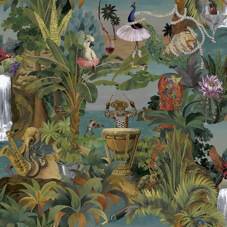 Sunset Carnival Multi - Wallpaper Inn 