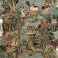 Sunset Carnival Aqua/Coral - Wallpaper Inn 