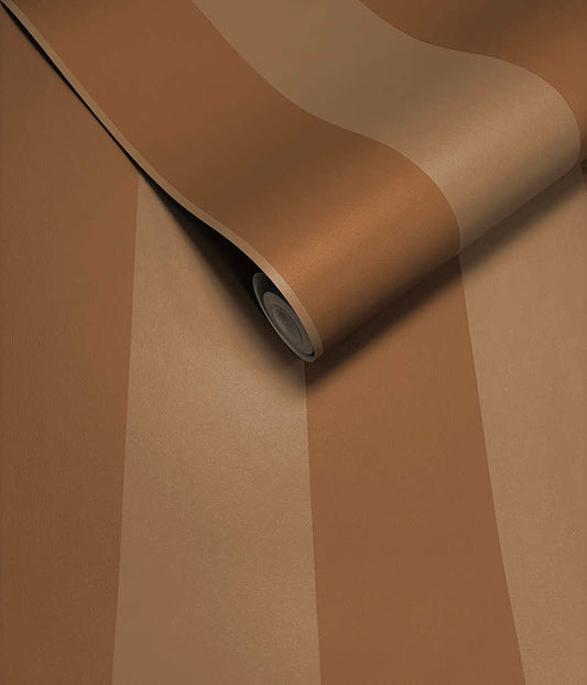 Cordelia Stripe Rust - Wallpaper Inn 