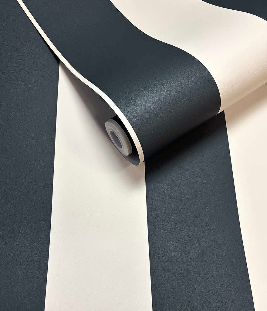 Cordelia Stripe Navy - Wallpaper Inn 