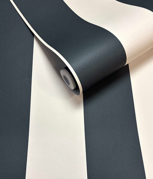 Cordelia Stripe Navy - Wallpaper Inn 