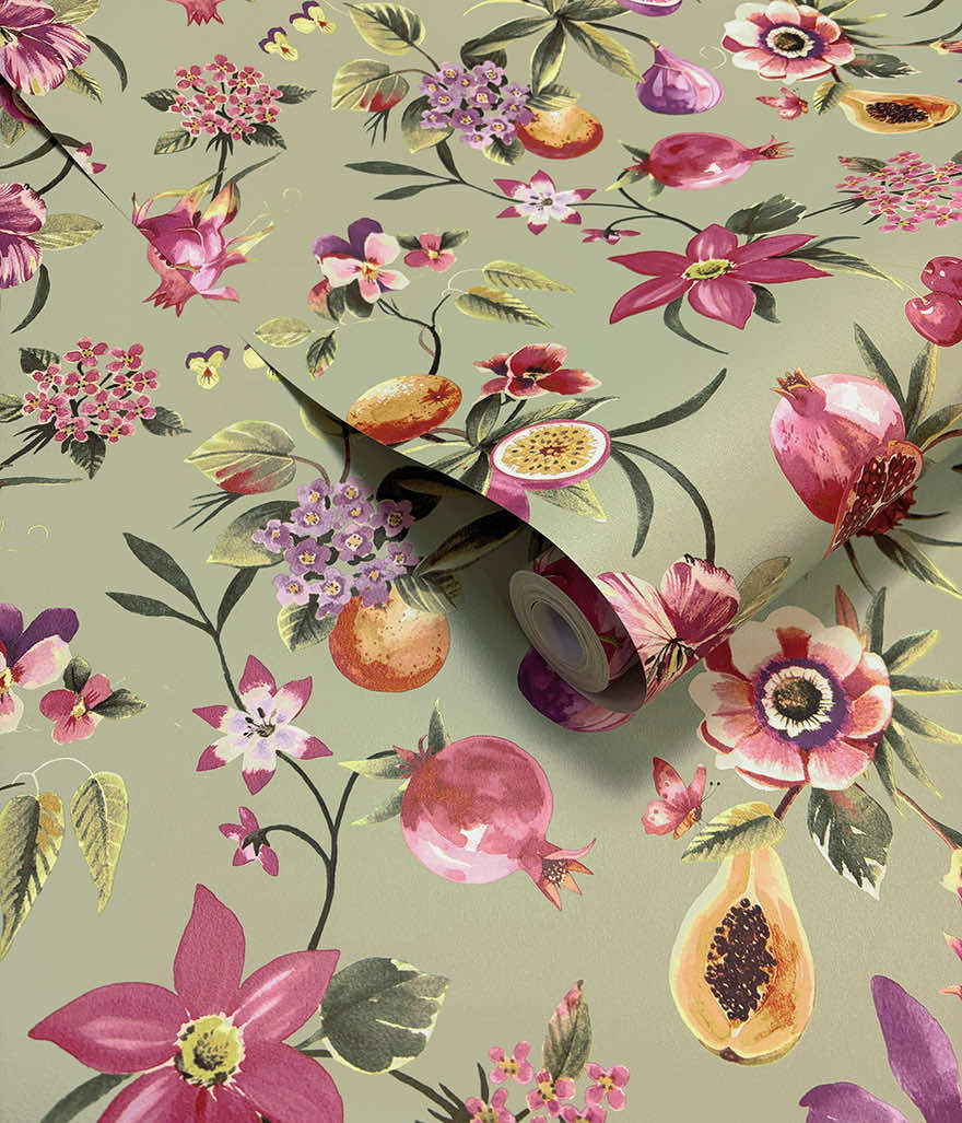Tropica Sage - Wallpaper Inn 
