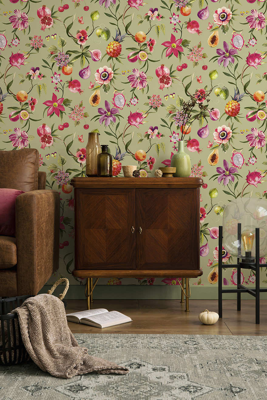 Tropica Sage - Wallpaper Inn 